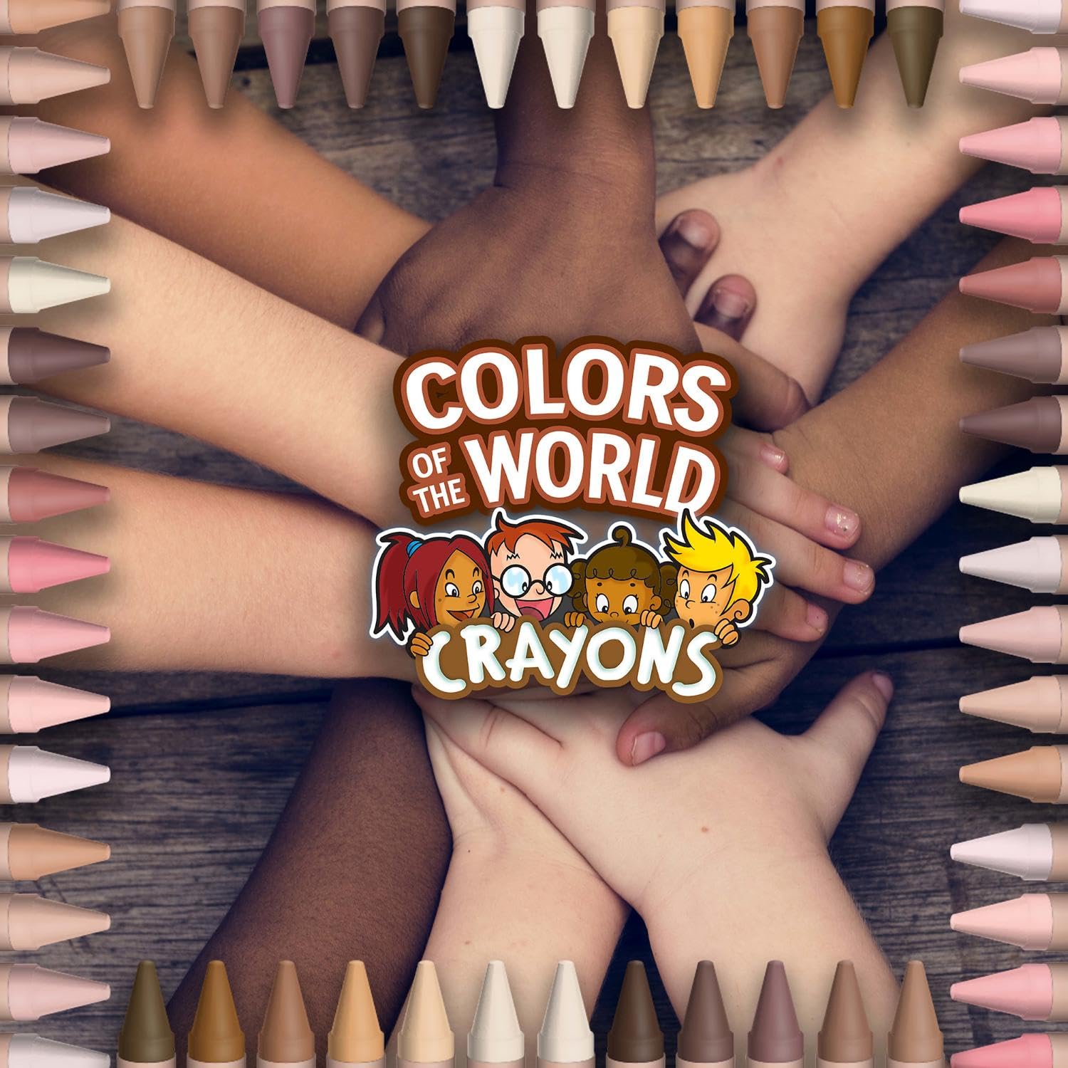 Crayola Colors of the World tones include Deepest Almond and Light Rose.