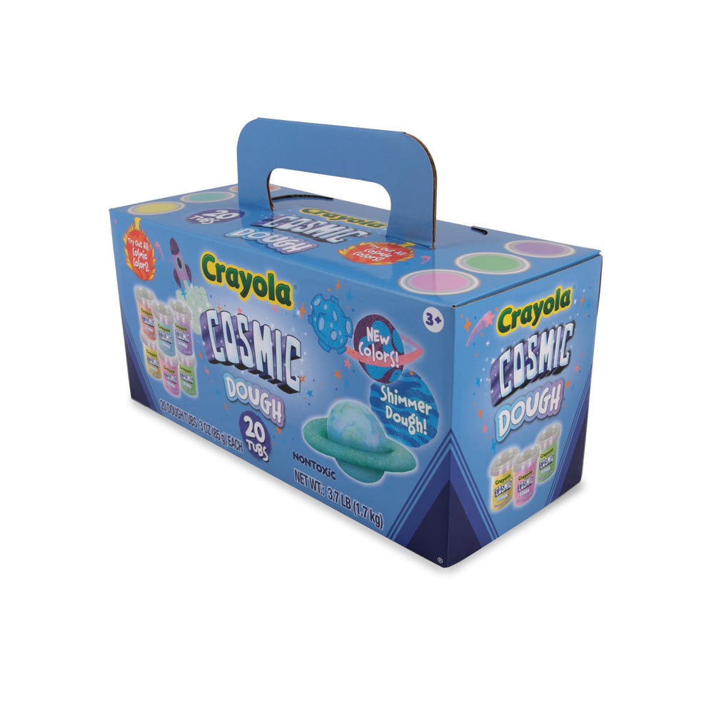Crayola Cosmic Dough motor-skill play fosters hands-on creativity and dexterity