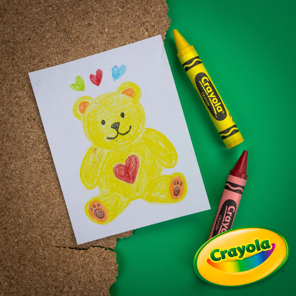 Crayola So Big crayons with non-toxic safety label for kids.
