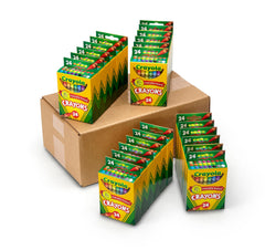 Crayola crayons assorted 24-count range ideal for kids' art activities.