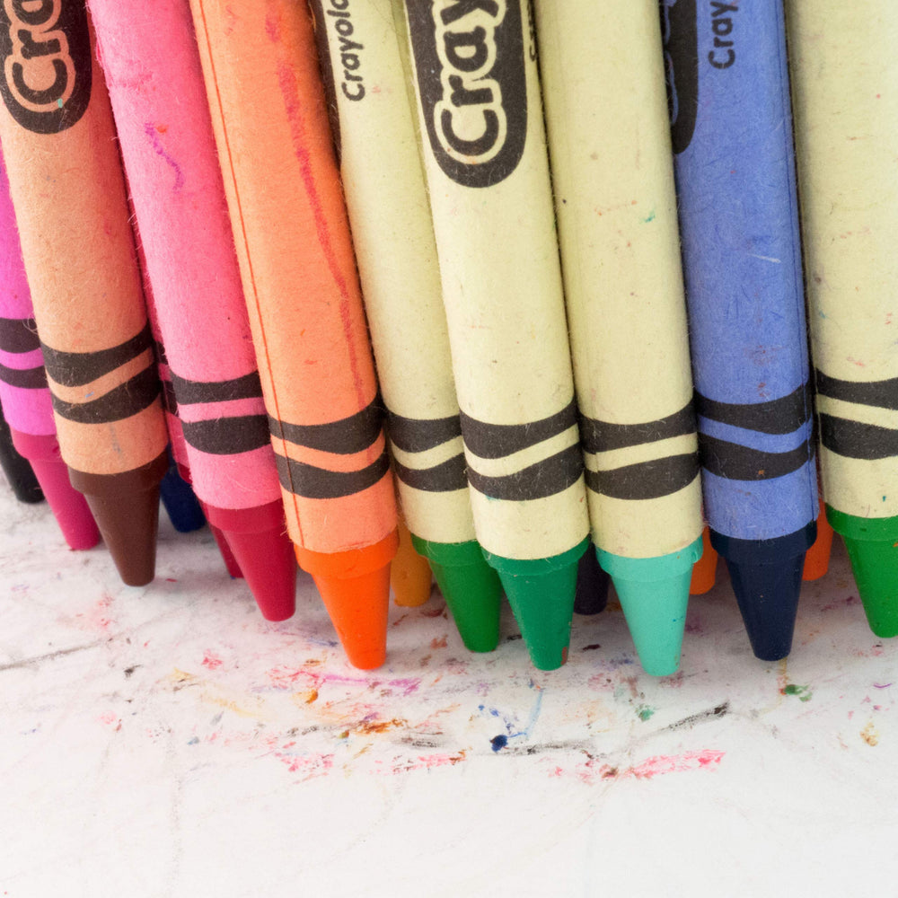 Crayola crayons designed for small hands during schoolwork