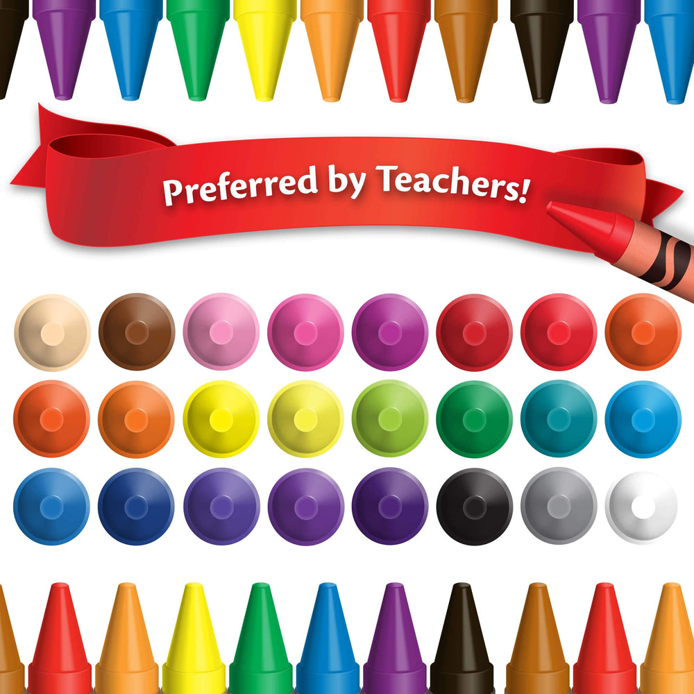 Vibrant Crayola color assortment shown for art and crafts