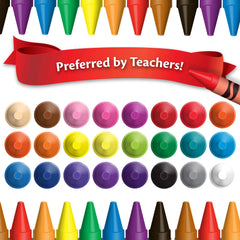 Vibrant Crayola color assortment shown for art and crafts
