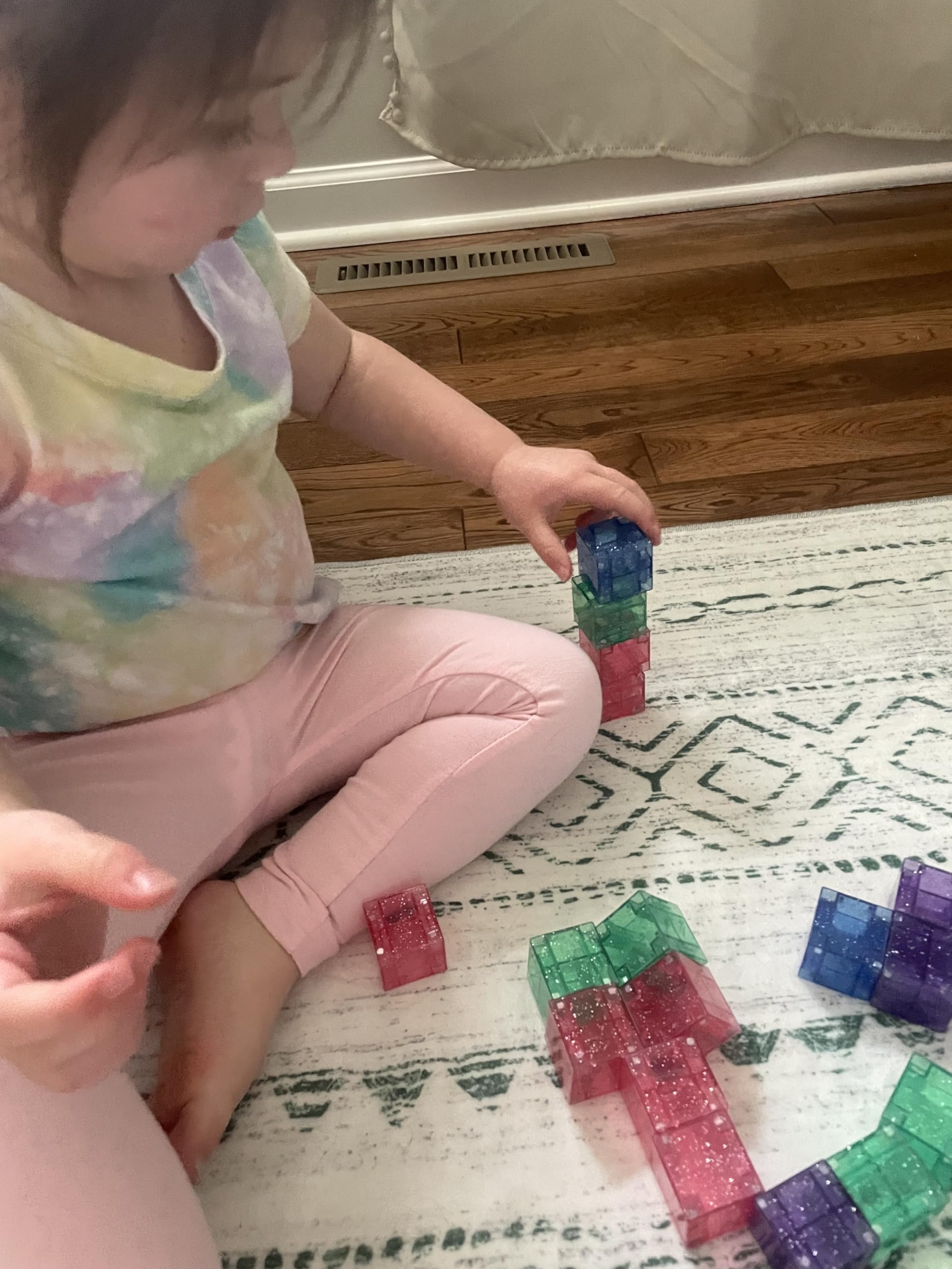 CreateOn Crayola Glitter Magnetic PIP Cubes 27-piece set ready for endless builds