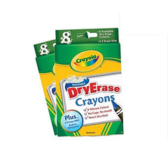 Crayola dry-erase crayons built-in sharpener visible on packaging