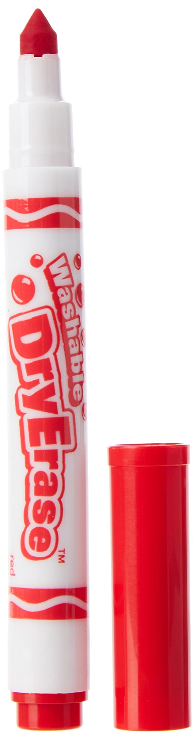 Crayola Dry Erase Marker is washable to keep boards clean.