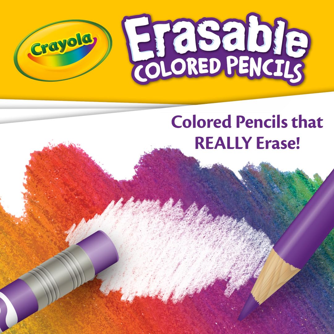 Crayola Erasable Pencils 36ct smooth glide for precise coloring.