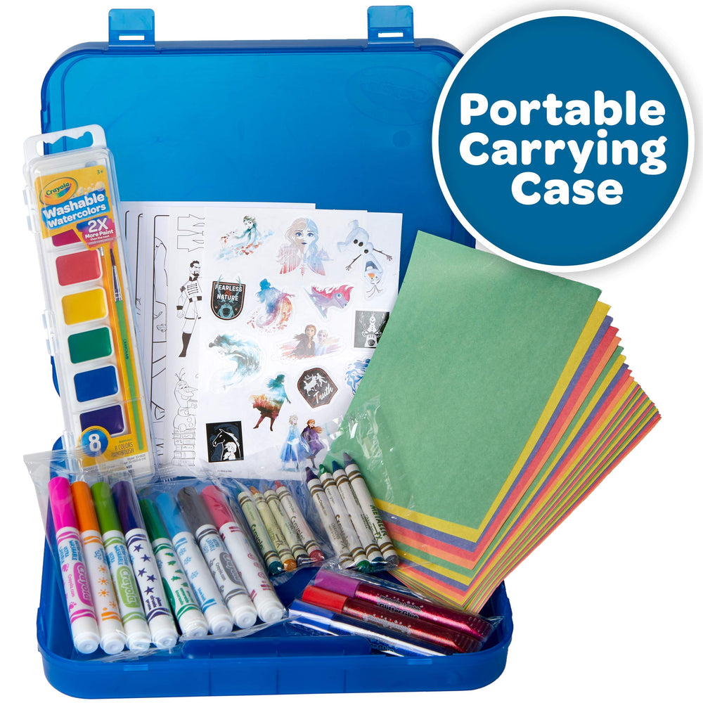 Crayola Frozen 2 coloring pages with Elsa, Anna, and Olaf.