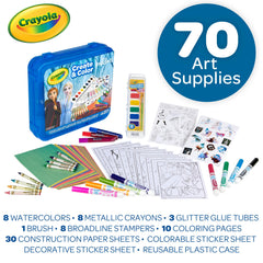 Crayola Frozen 2 brush and stampers for textures and patterns.