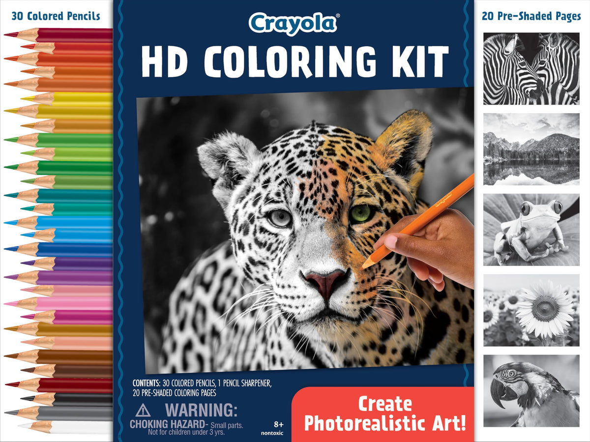 Crayola HD Coloring Kit pencils for vibrant, precise coloring