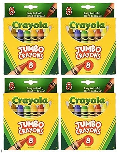 Crayola Jumbo Crayons color swatches showcase bold hues for classroom and home art.