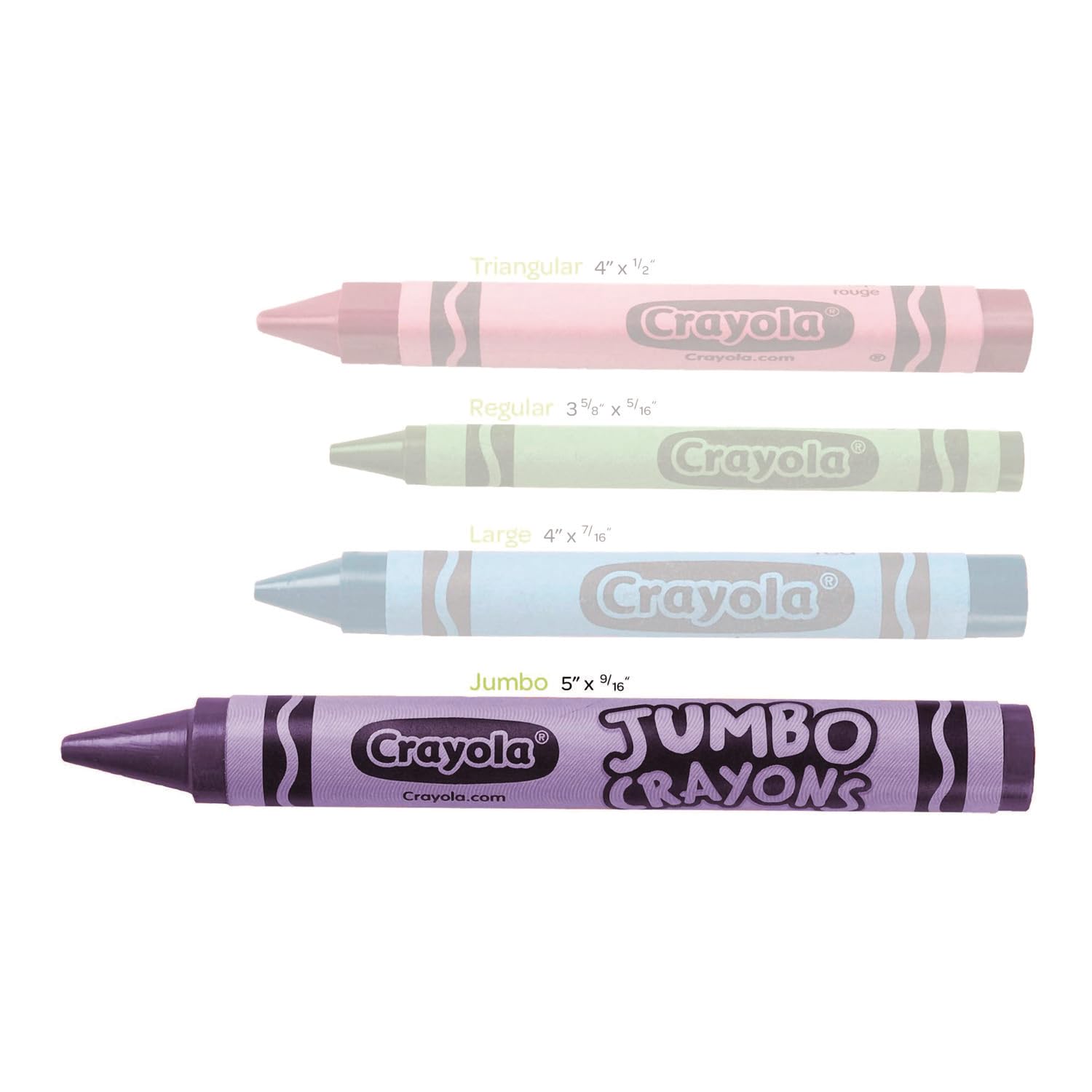 Crayola Jumbo Crayons close up wax texture for vibrant results