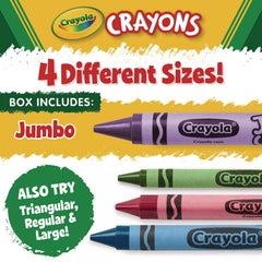 Crayola Jumbo Crayons color spectrum includes primary and secondary shades