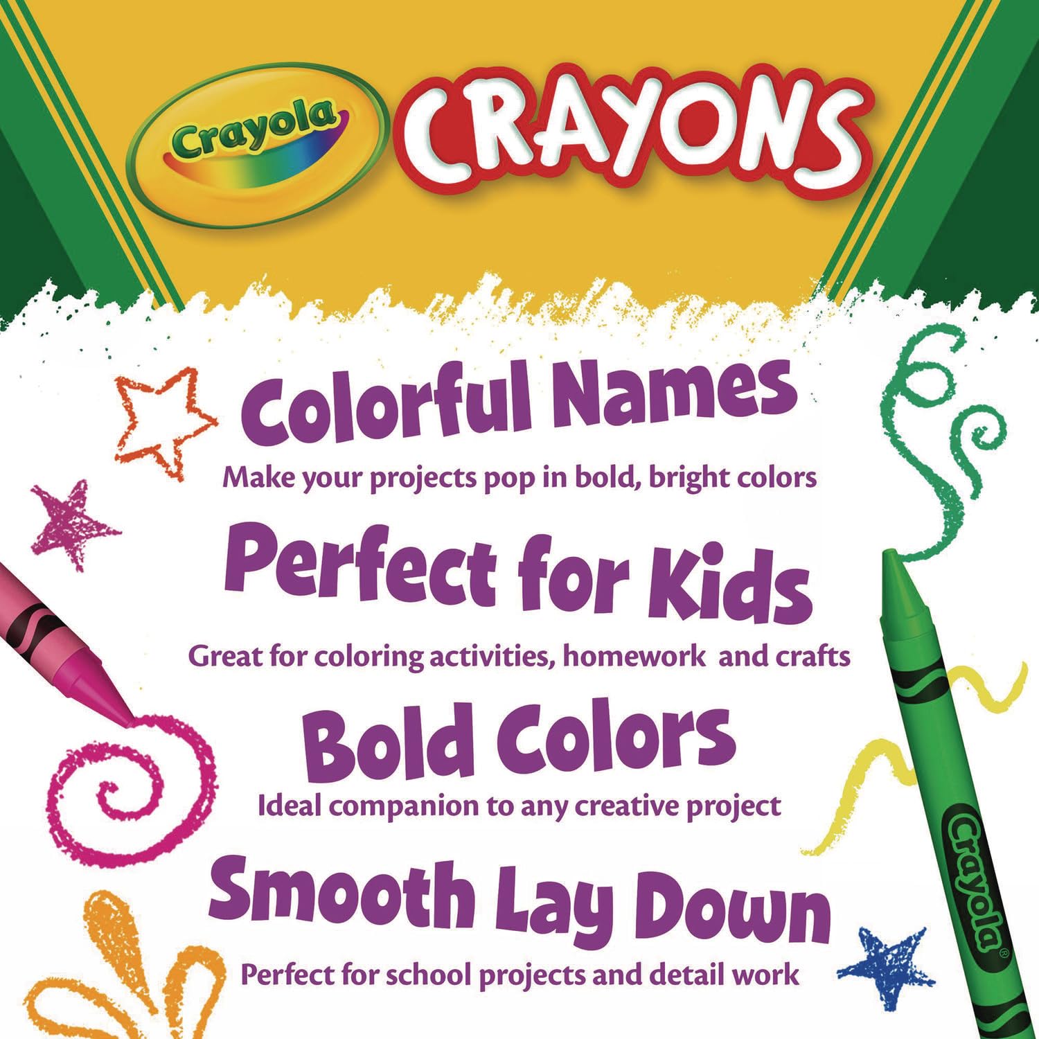 Crayola Jumbo Crayons kids drawing with bold smooth color coverage