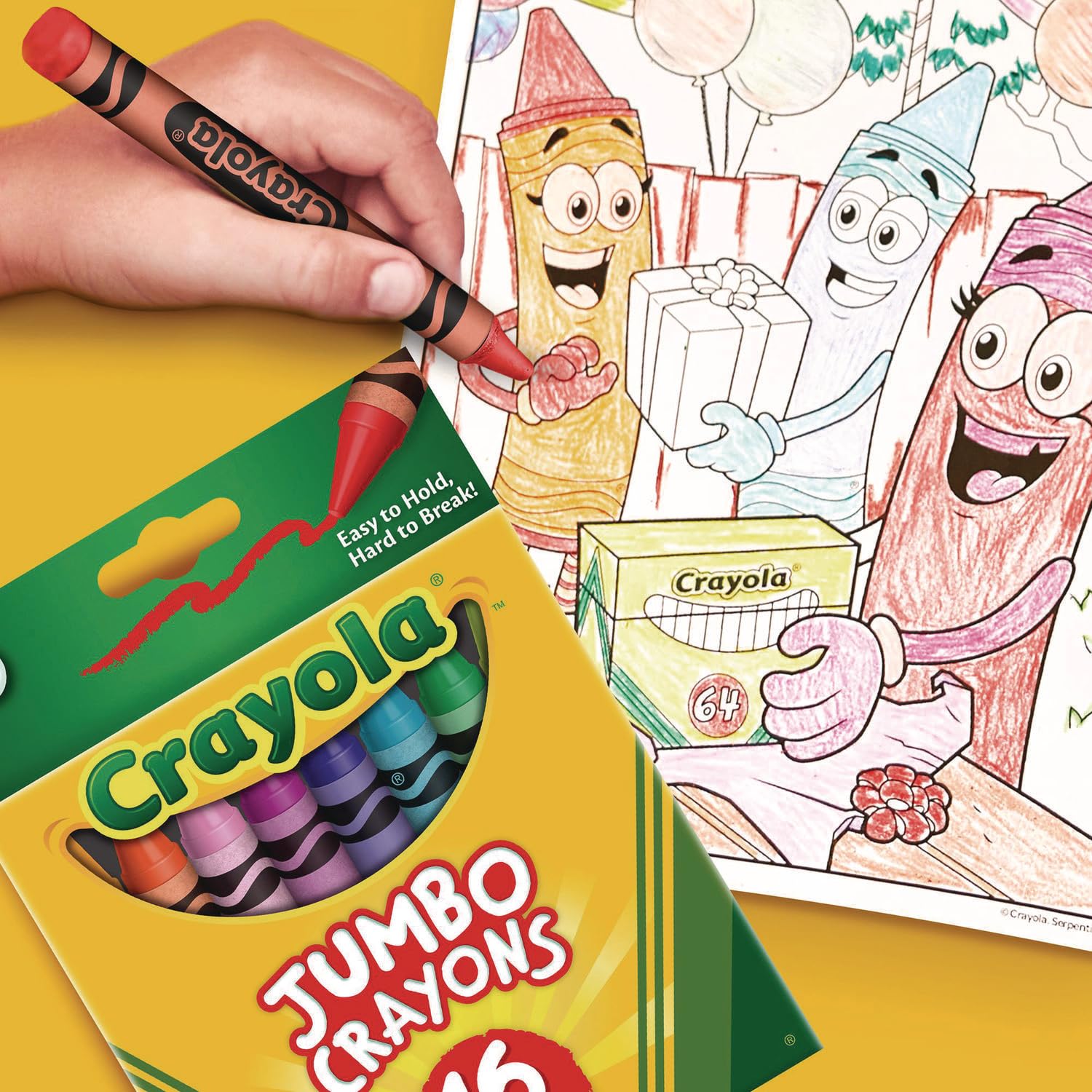 Crayola Jumbo Crayons easy to grab during travel or quiet time