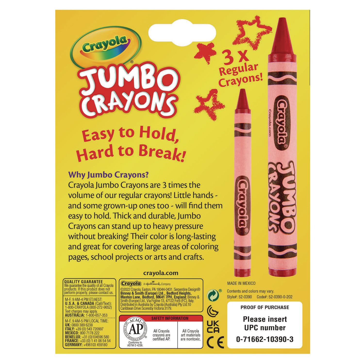 Crayola Jumbo Crayons storage box keeps colors organized for on the go coloring