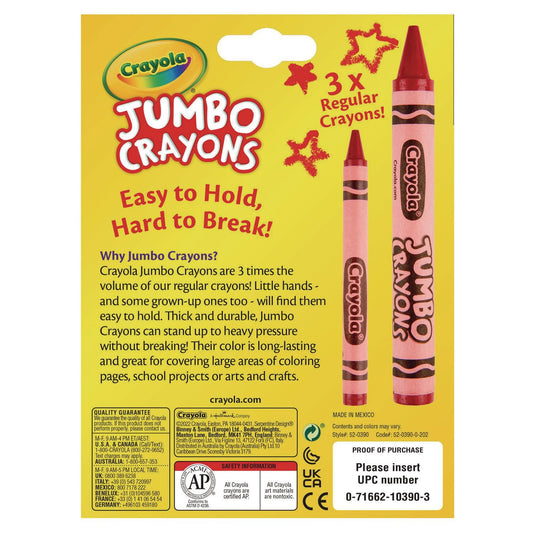 Crayola Jumbo Crayons storage box keeps colors organized for on the go coloring