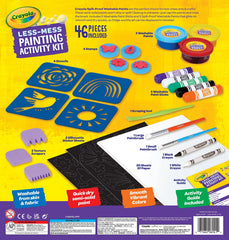 Crayola Less Mess Painting Activity Kit foam texture scrapers for depth
