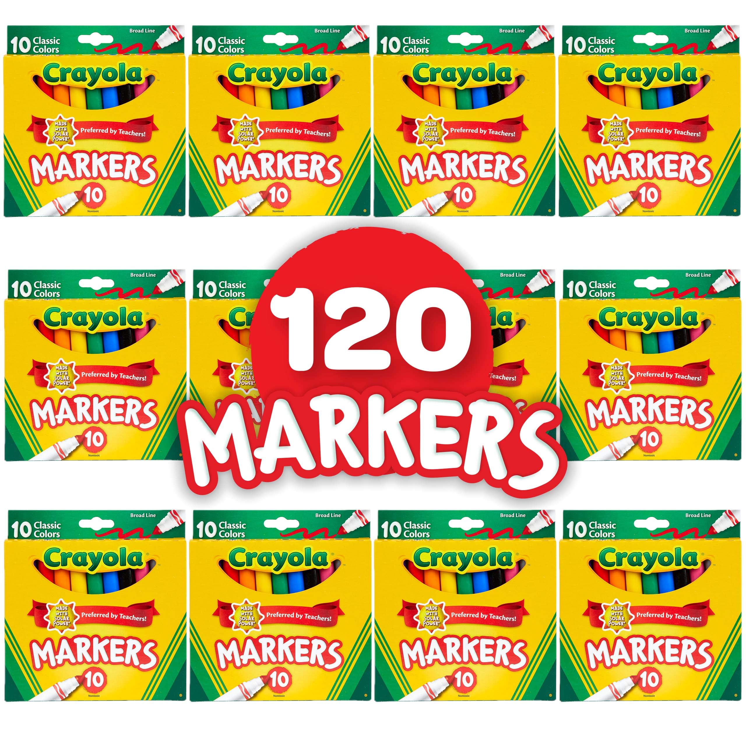 Crayola Markers color spectrum shown for vibrant learning activities.