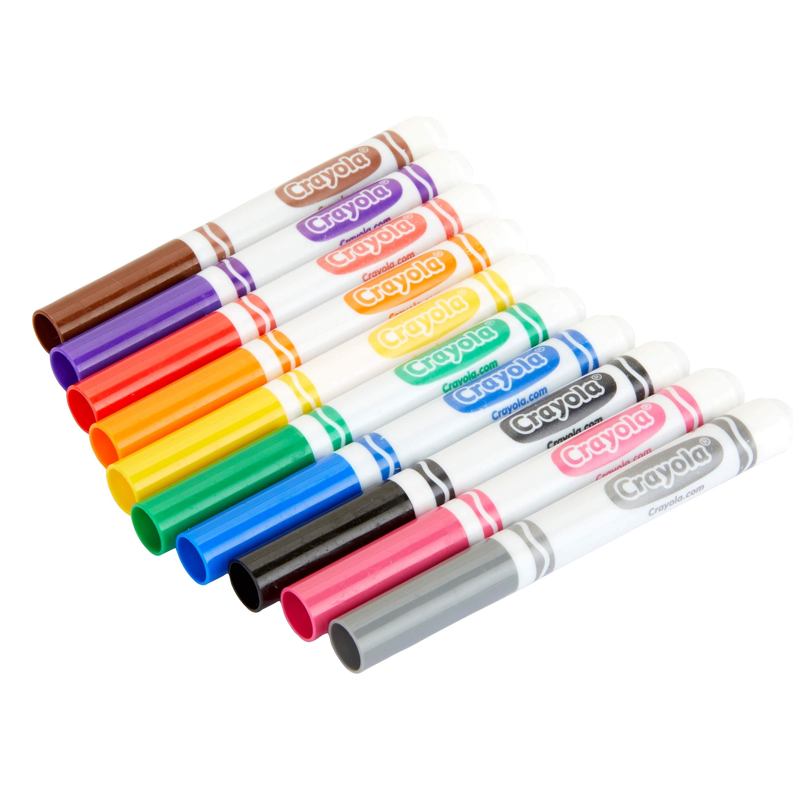 Crayola markers are safe and non-toxic for ages 3 and up.