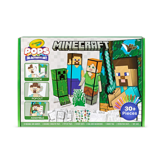 Crayola Minecraft POPs coloring pages — vivid designs for focused coloring sessions and imaginative play.