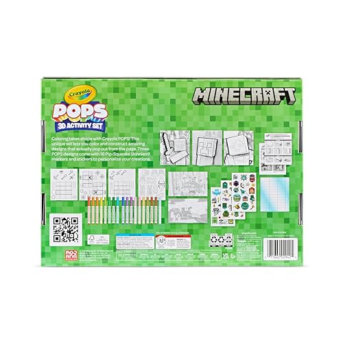 Crayola Minecraft POPs standee backgrounds — two-sided backdrops for dynamic stage setups.