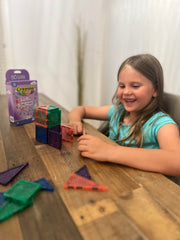 CreateOn Crayola Mini Magnetic PIP-Tiles glitter characters play for creative scenes