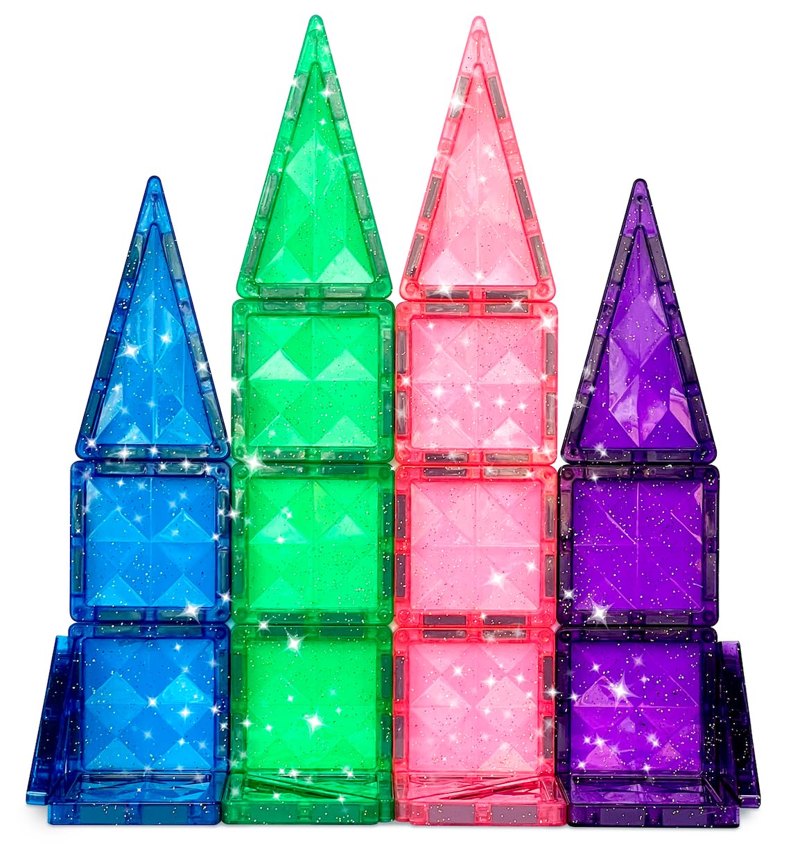 CreateOn Crayola Mini Magnetic PIP-Tiles glitter color shapes learning in bright hues