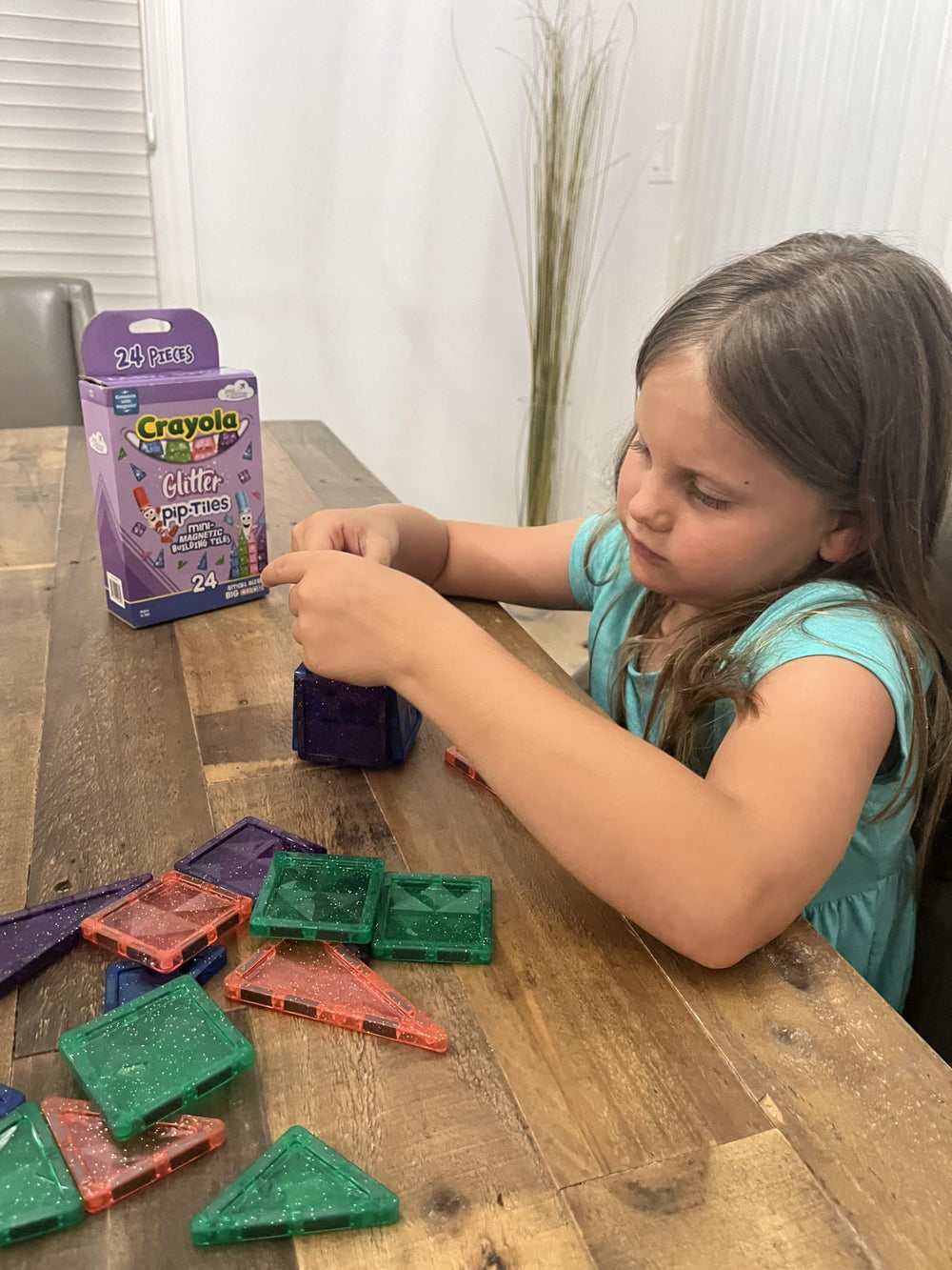 CreateOn Crayola Mini Magnetic PIP-Tiles glitter stem-friendly durable tiles