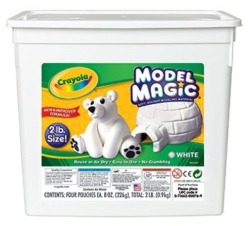 Crayola Model Magic 2lb White pack front view for easy kids crafts