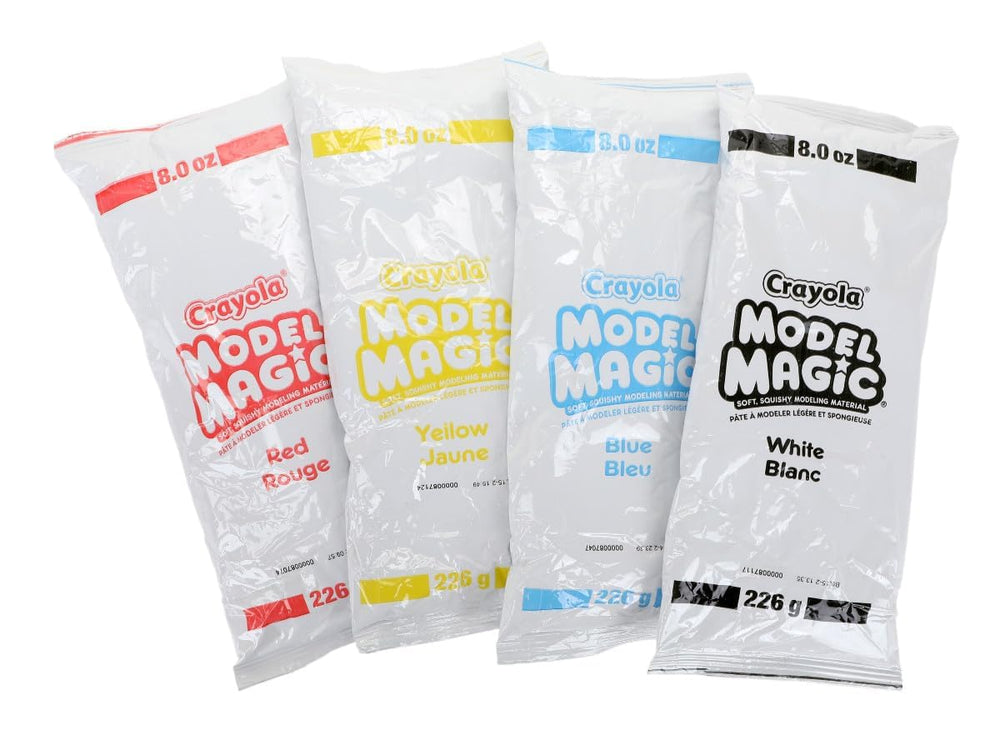 Crayola Model Magic white pouch supports light, airy finishes and detailed accents