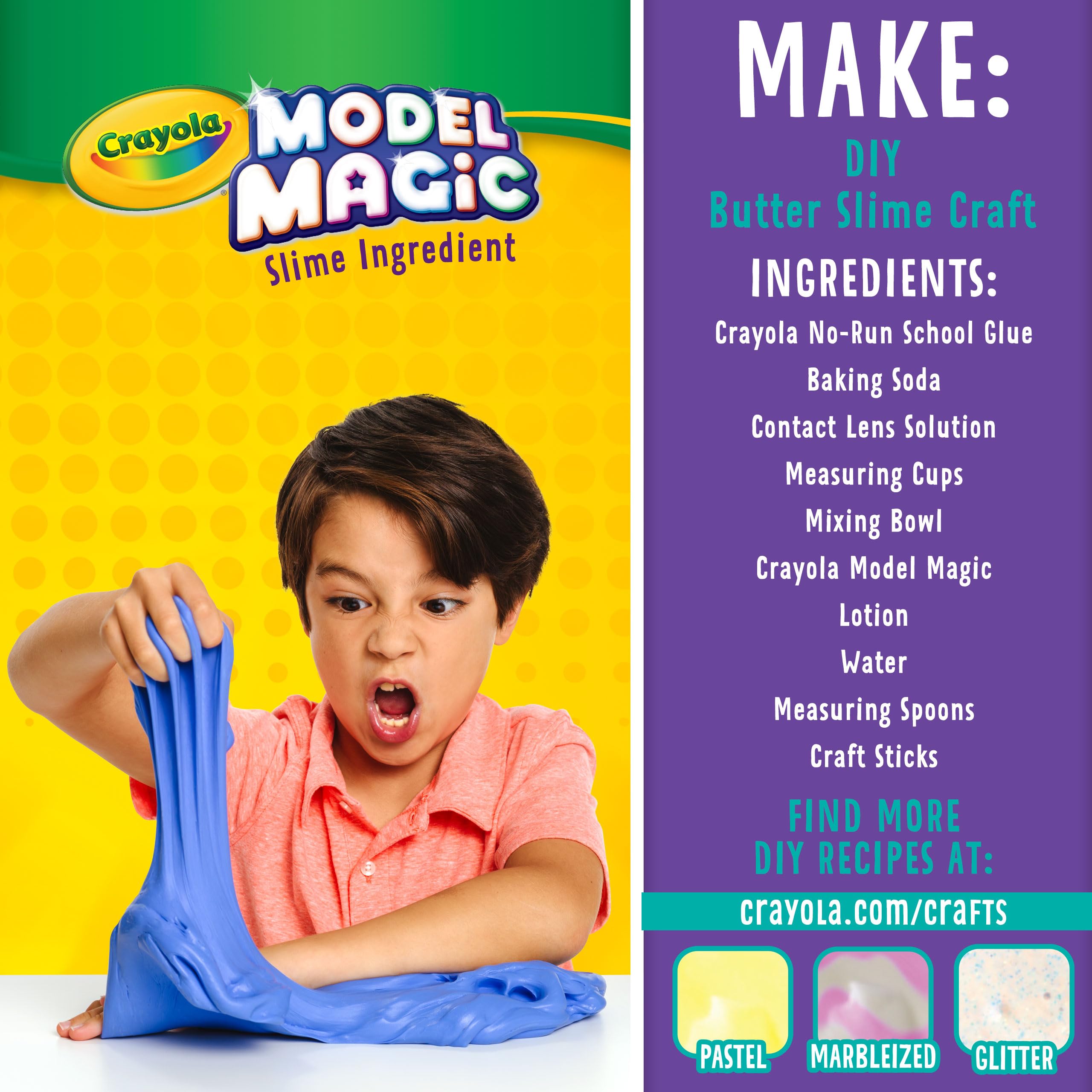 Crayola Model Magic yellow pouch ideal for bright, eye-catching sculptures