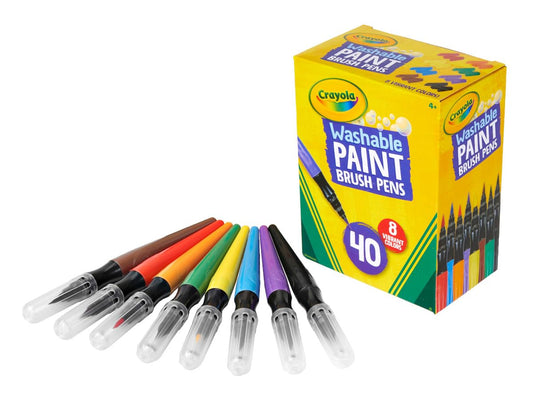 Crayola No-Drip pens with fine tips for detailed coloring.