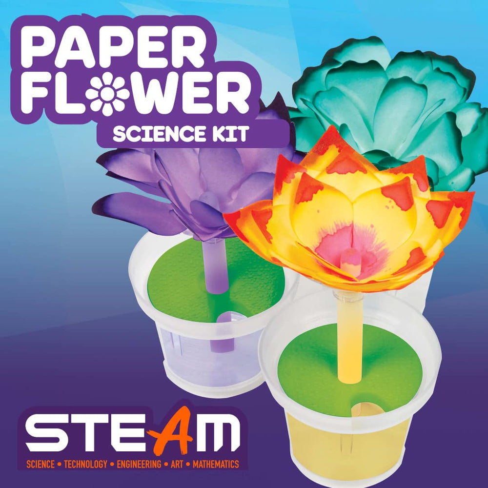 Crayola Paper Flower Science Kit includes 12 flowers for hands-on learning.