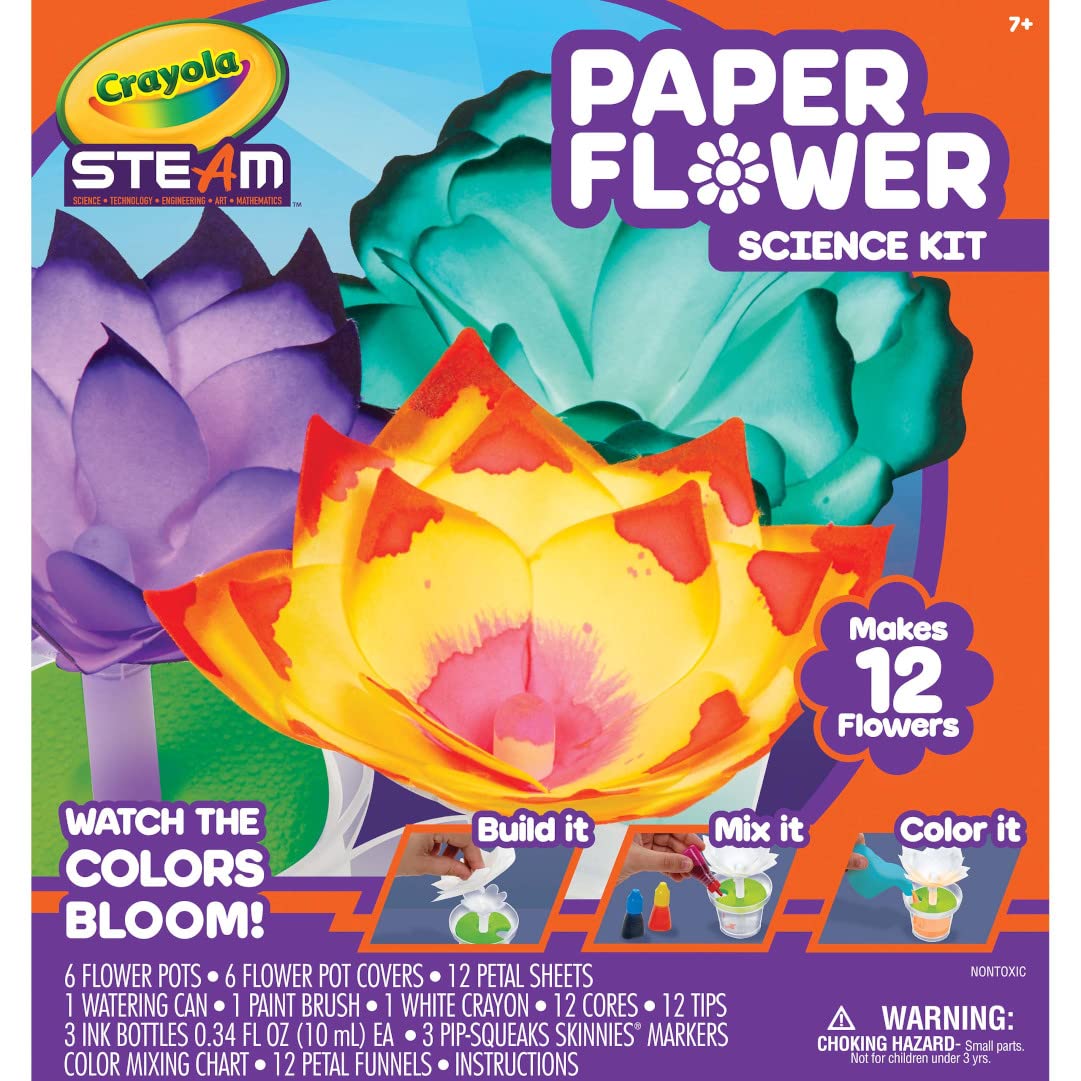 Crayola Paper Flower Science Kit petal sheets for colorful blooms and early science exploration.