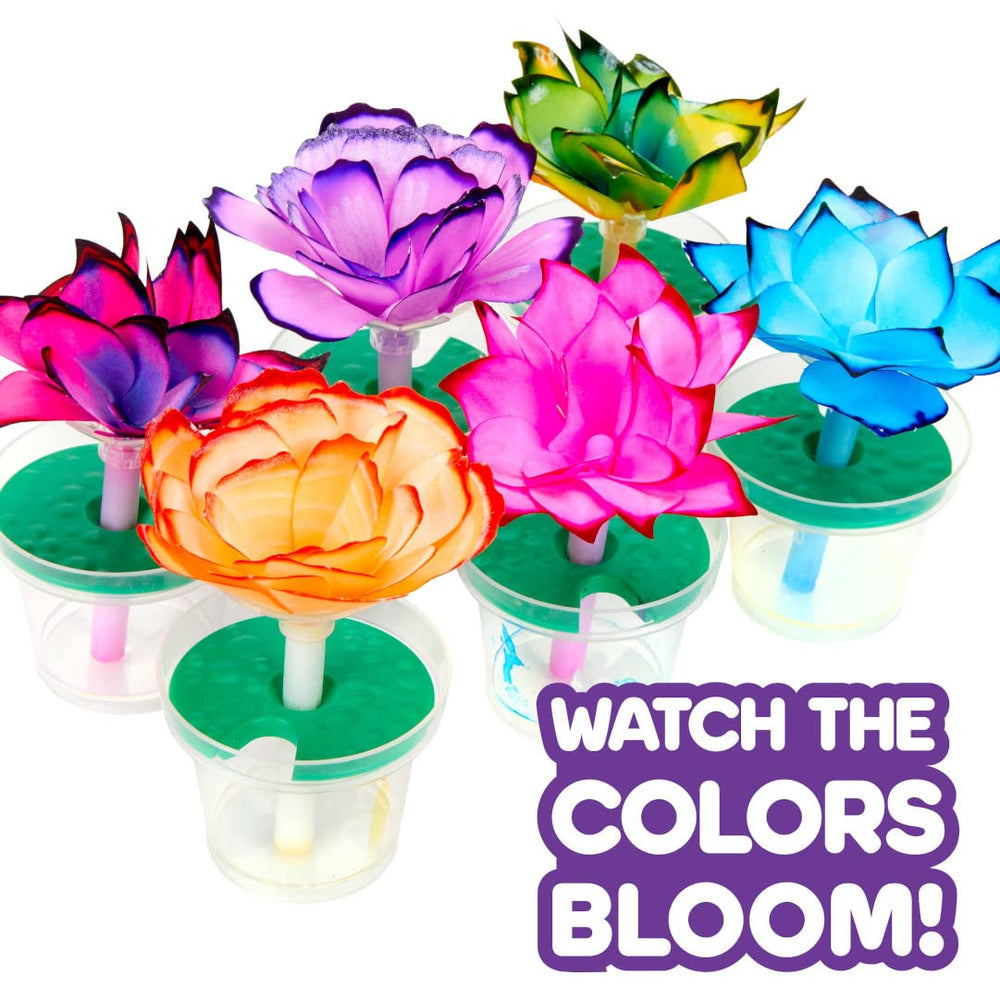 Crayola Paper Flower Science Kit step-by-step guide helps kids craft 12 unique blossoms.