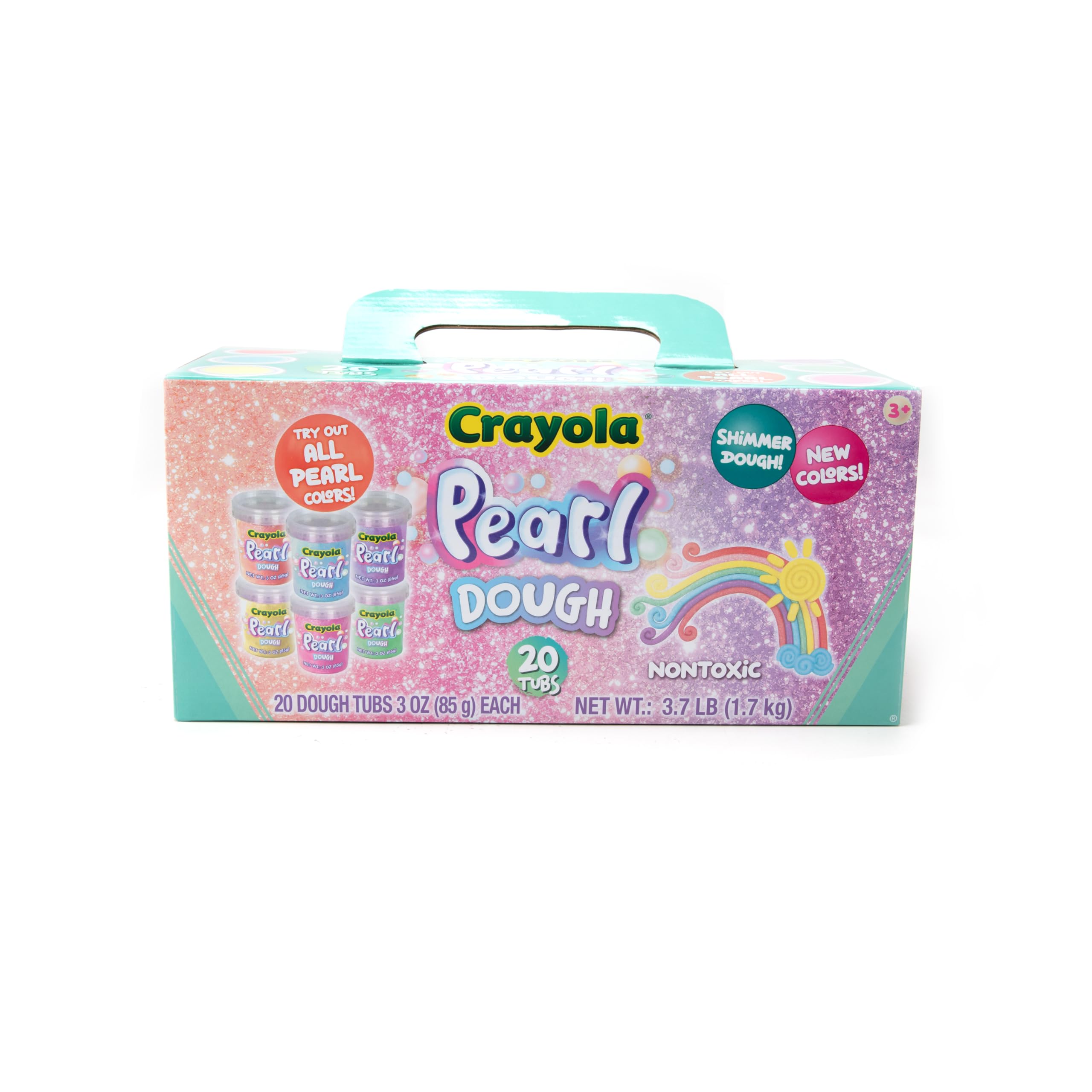 Crayola Pearl Dough 20pk creates sparkling decorations and mini sculptures.