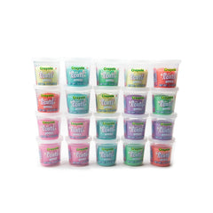 Crayola Pearl Dough 20pk cosmic glitter effect enhances sensory storytelling.