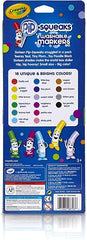 Crayola Pip-Squeaks markers' washable ink wipes off skin and fabrics.