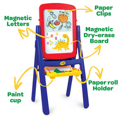 Crayola Qwikflip chalkboard side for quick chalk drawings during imaginative play