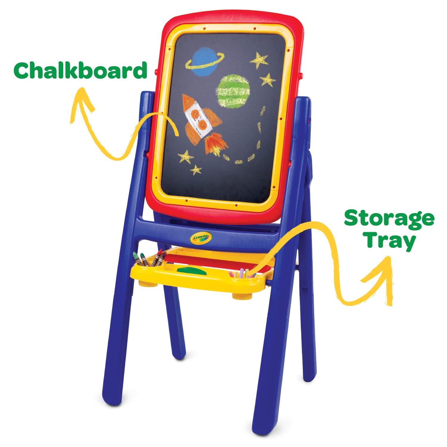 Crayola Qwikflip whiteboard side supports clean marker notes for learning prompts