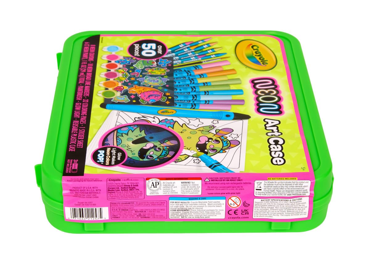 Crayola Reusable Plastic Case keeps supplies organized and portable.