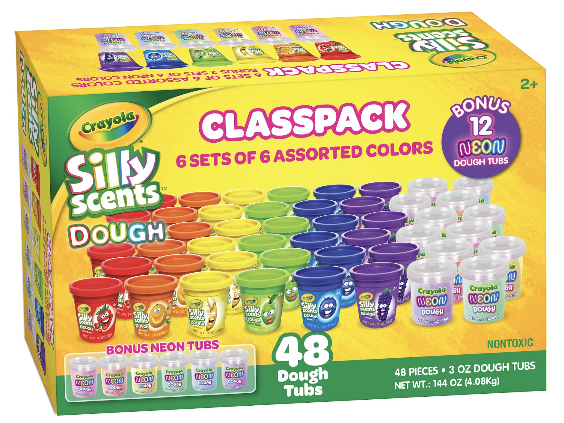 Crayola Scented Dough 48-pack tubs for classroom crafts and sensory play