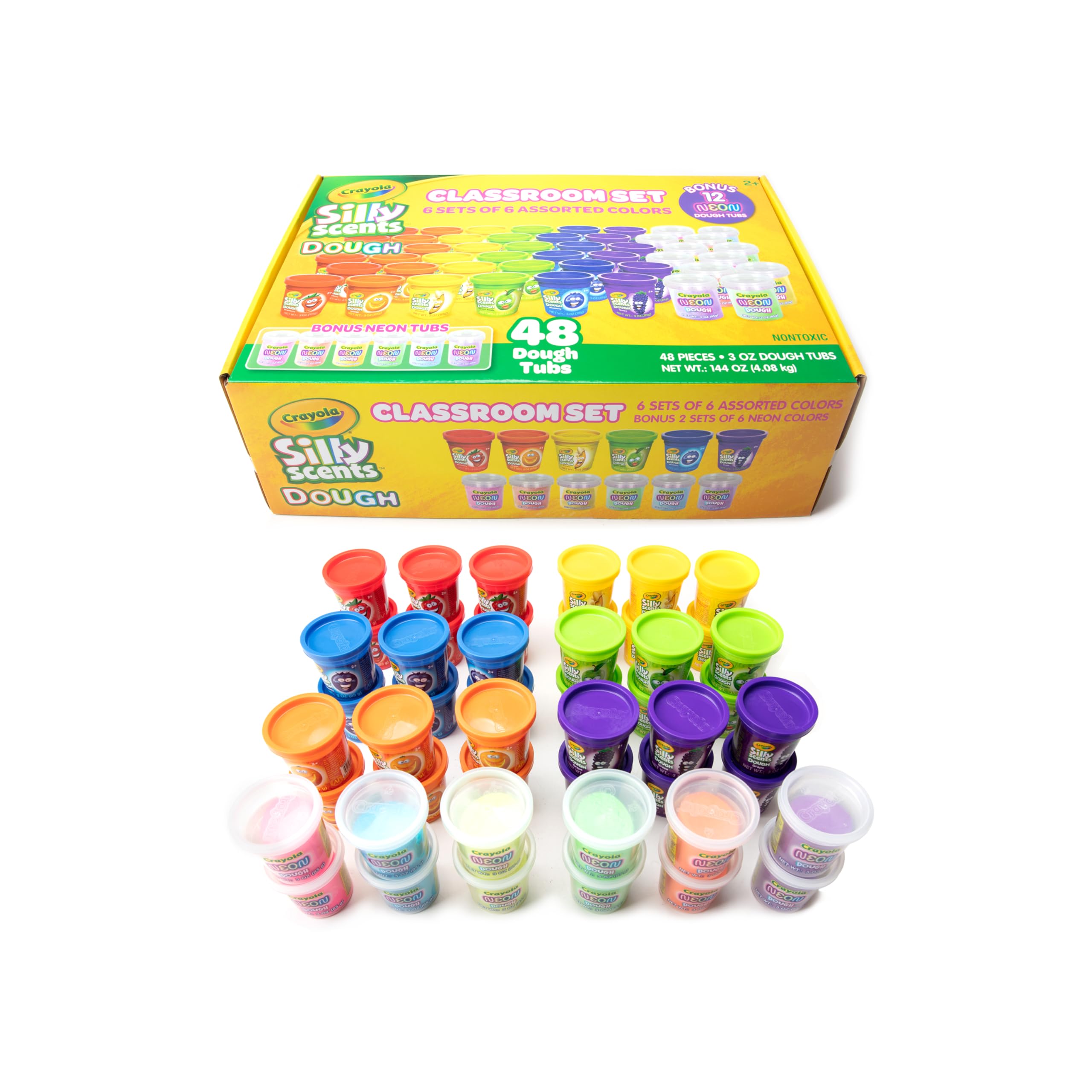 Crayola Scented Dough core colors tub for classroom crafts and learning