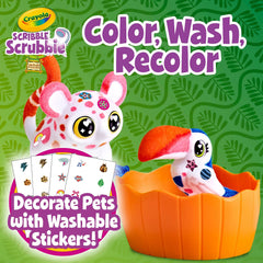 Crayola Scribble Scrubbie brush helps smooth colors for seamless designs.