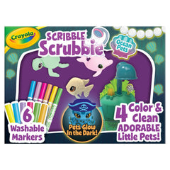 Crayola Scribble Scrubbie Glow Lagoon Marco glow pet ready for coloring and washing