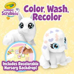 Recolorable Nursery Backdrop from Crayola Scribble Scrubbie set, ready to personalize.