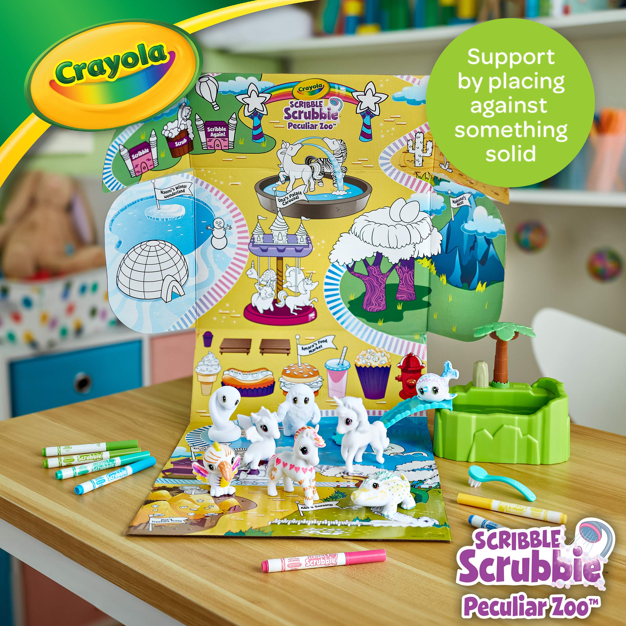 Crayola Scribble Scrubbie Peculiar Zoo markers shown for bright design ideas.