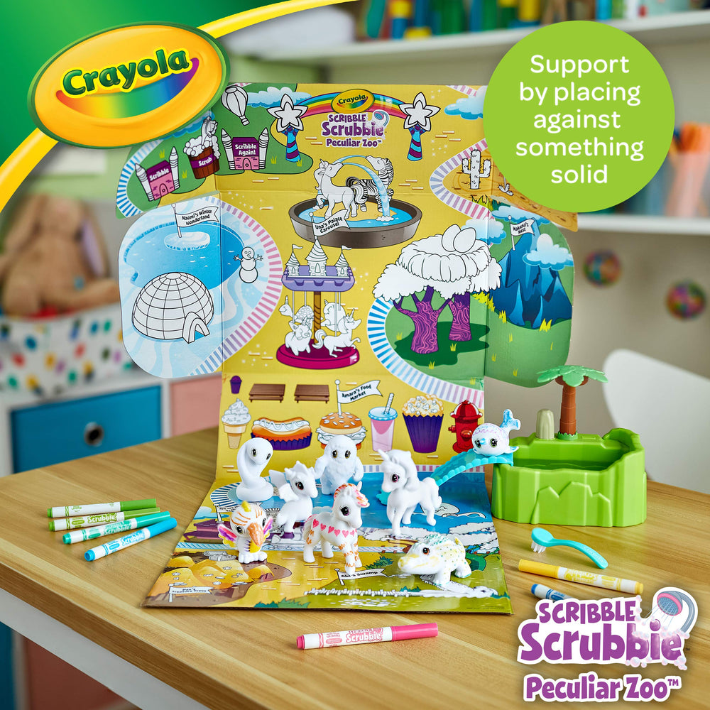Crayola Scribble Scrubbie Peculiar Zoo markers shown for bright design ideas.
