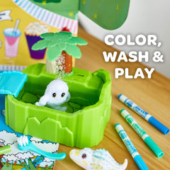Crayola Scribble Scrubbie Peculiar Zoo safari tub ready for cleaning colors.